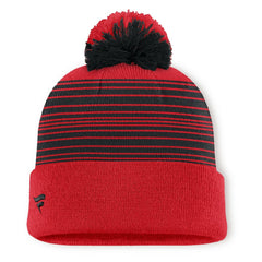 Chicago Blackhawks Fanatics Fundamental Spirit Cuffed Pom Knit Hat - Red | Fanatics Lifestyle