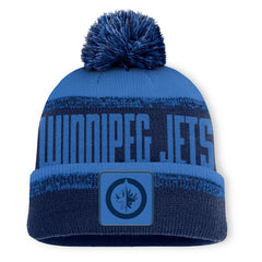 Winnipeg Jets Fanatics Fundamentals Thrive Cuffed Knit Hat with Pom - Navy/Blue | Fanatics online