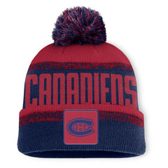 Montreal Canadiens Fanatics Fundamentals Thrive Cuffed Knit Hat with Pom - Navy/Red | Fanatics on sale