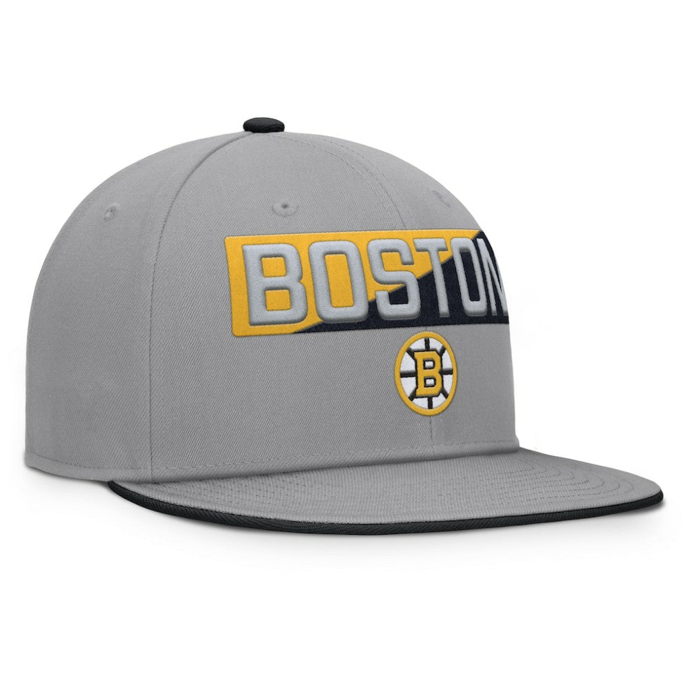 Boston Bruins Fanatics Fundamentals Duo Split Logo Snapback Hat - Gray | Fanatics sale