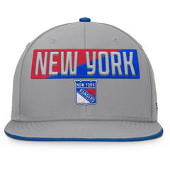 New York Rangers Fanatics Fundamentals Duo Split Logo Snapback Hat - Gray | Fanatics Clearance