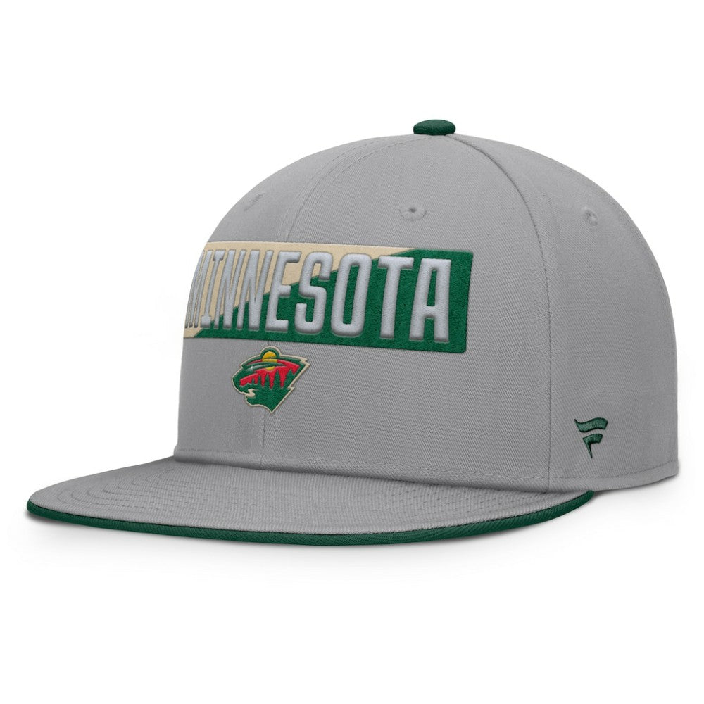 Minnesota Wild Fanatics Fundamentals Duo Split Logo Snapback Hat - Gray | Fanatics sale