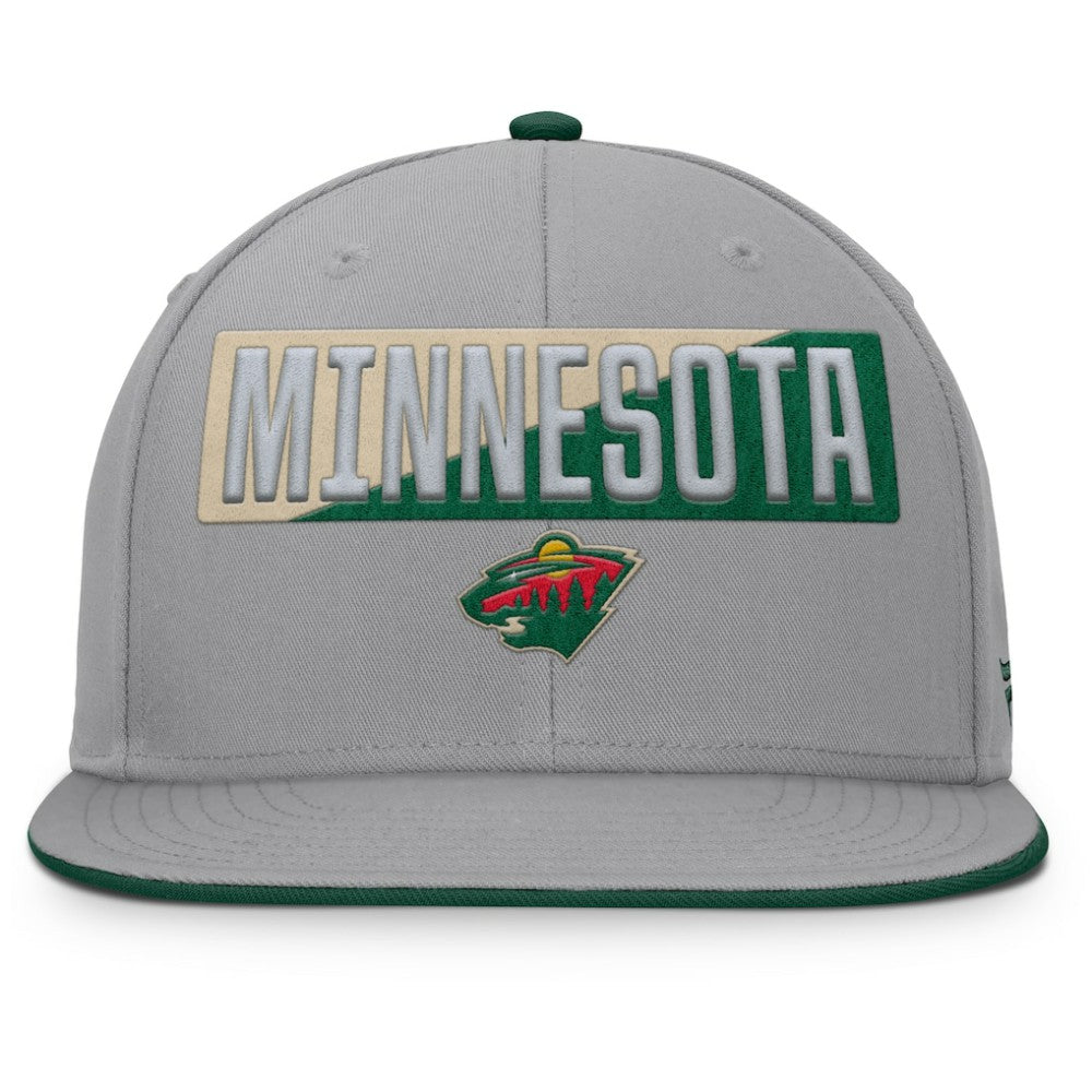 Minnesota Wild Fanatics Fundamentals Duo Split Logo Snapback Hat - Gray | Fanatics sale
