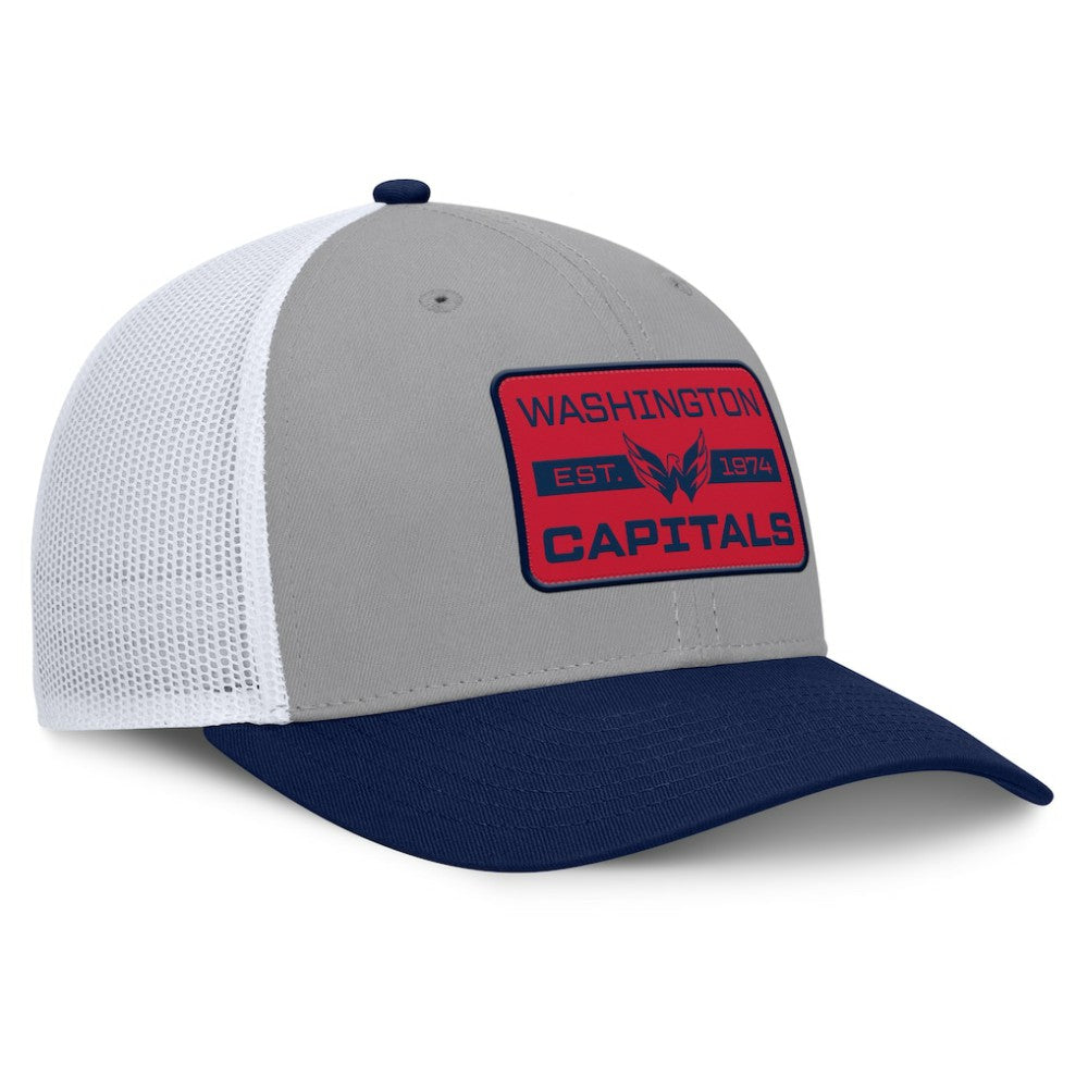 Washington Capitals Fanatics Fundamental Adapt Trucker Adjustable Hat - Gray/Navy | Fanatics on sale