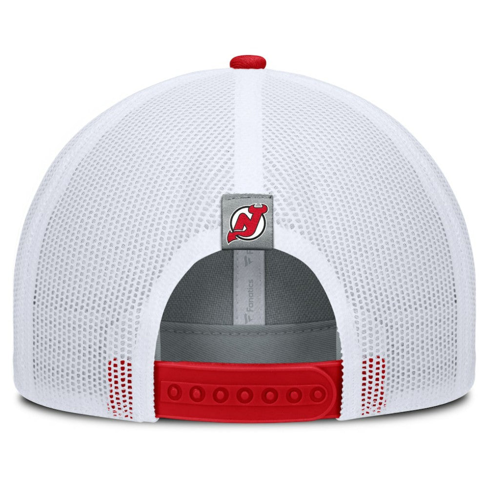 New Jersey Devils Fanatics Fundamental Adapt Trucker Adjustable Hat - Gray/Red | Fanatics near me