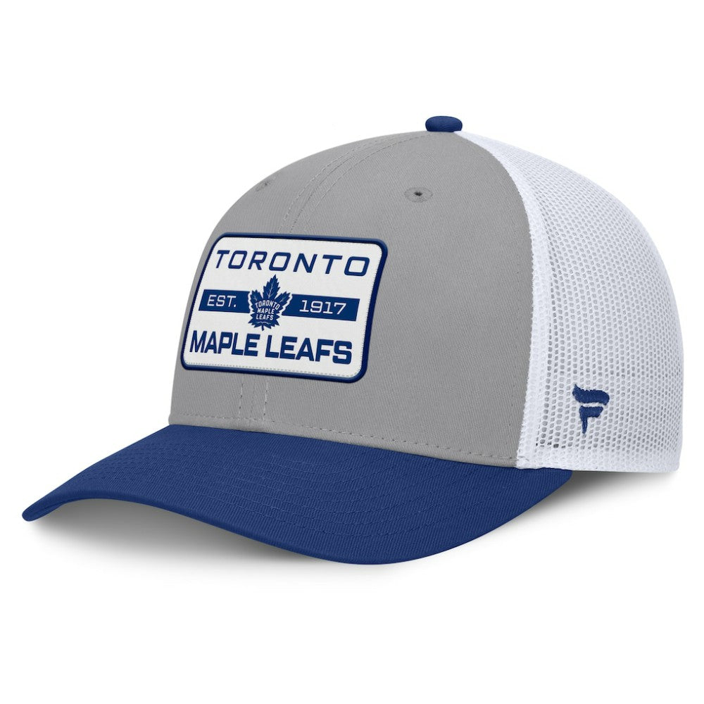 Toronto Maple Leafs Fanatics Fundamental Adapt Trucker Adjustable Hat - Gray/Blue | Fanatics near me