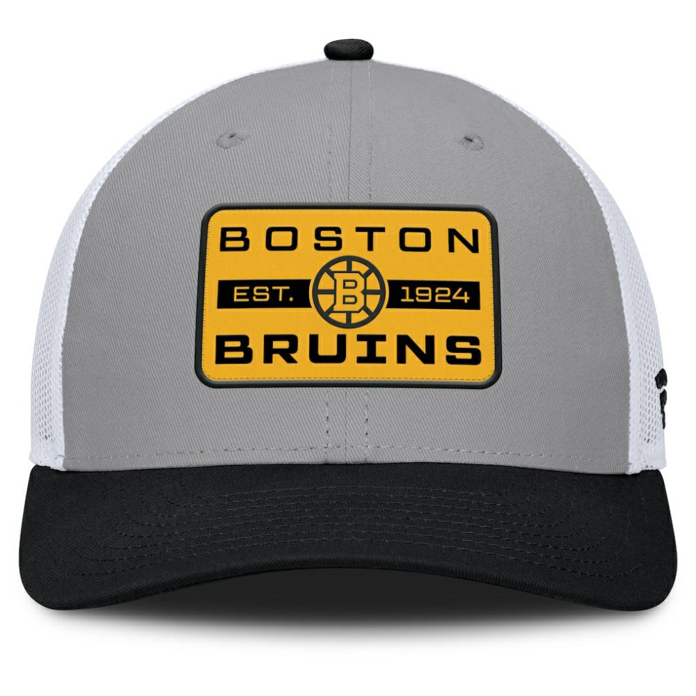 Boston Bruins Fanatics Fundamental Adapt Trucker Adjustable Hat - Gray/Black | Fanatics discount