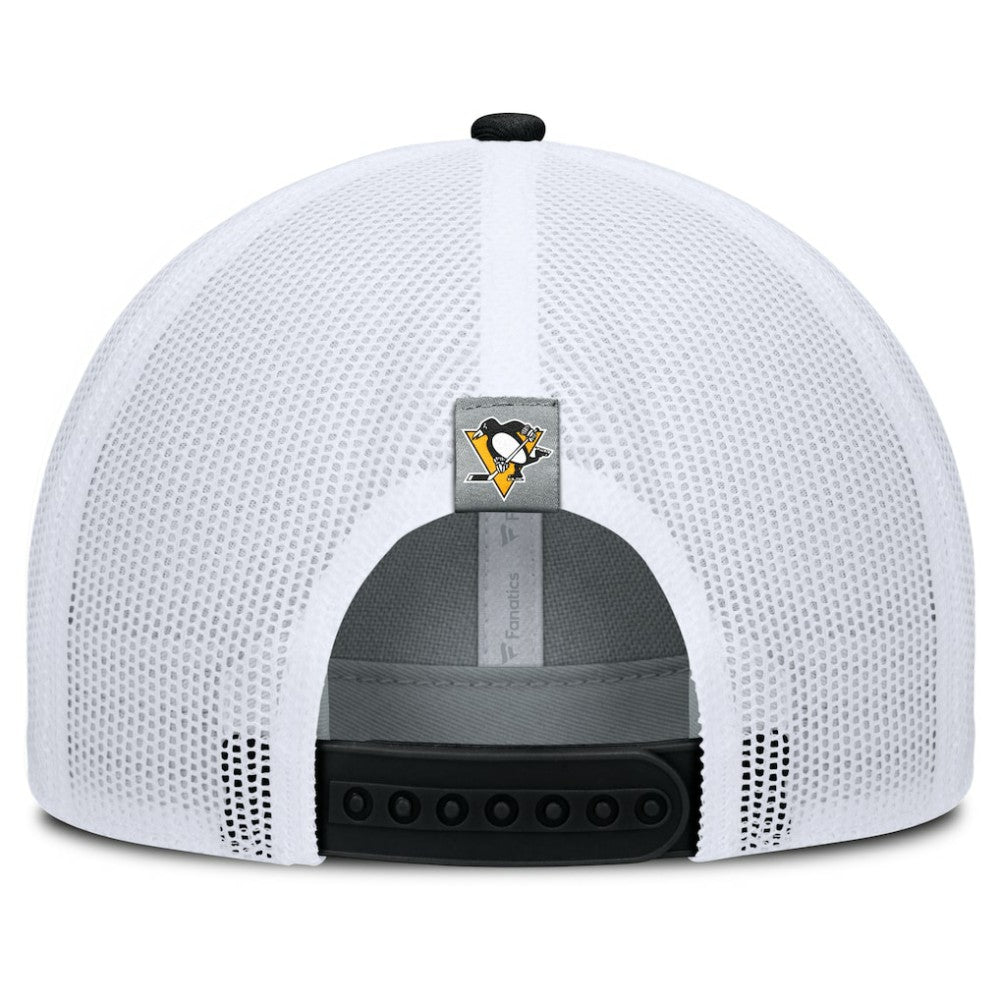 Pittsburgh Penguins Fanatics Fundamental Adapt Trucker Adjustable Hat - Gray/Black | Fanatics near me