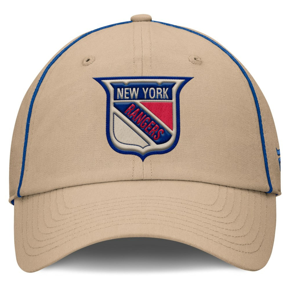 New York Rangers Fanatics Heritage Setoff Adjustable Hat - Tan | Fanatics Clearance
