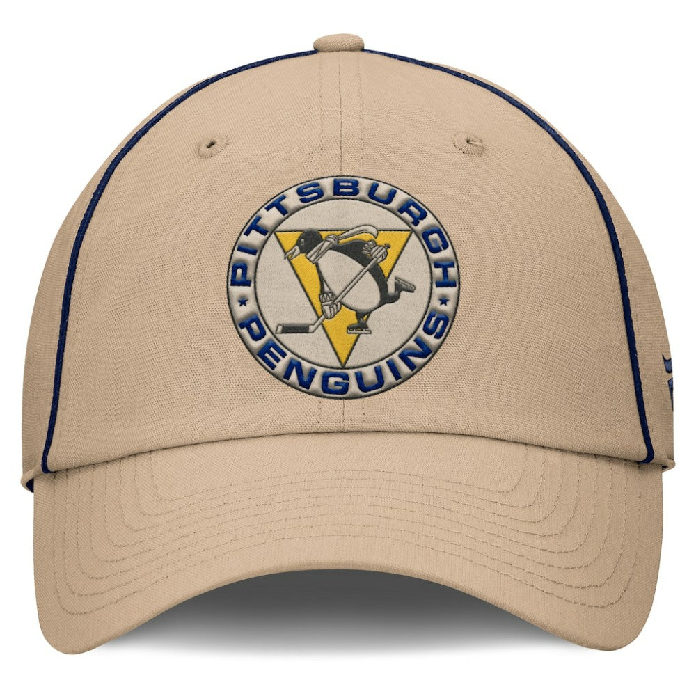 Pittsburgh Penguins Fanatics Heritage Setoff Adjustable Hat - Tan | Fanatics Clearance