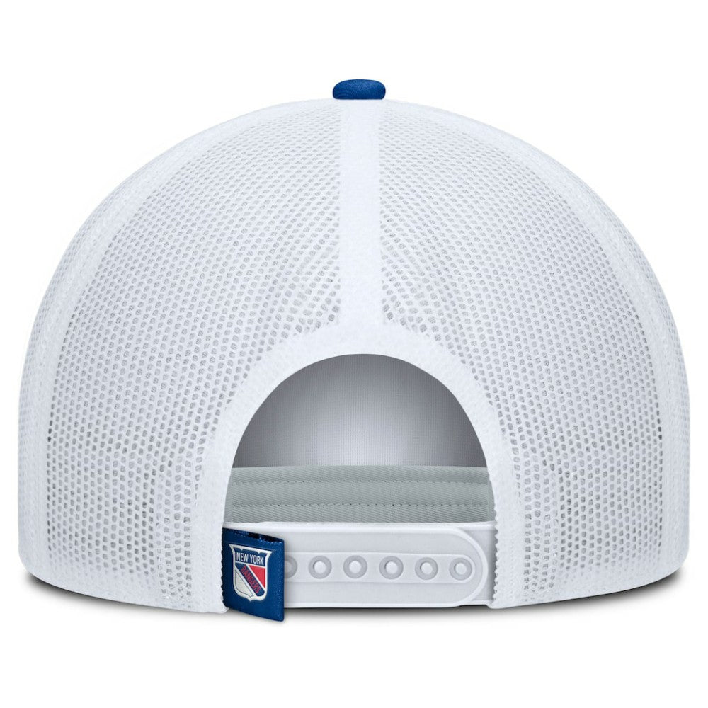 New York Rangers Fanatics Heritage Dutch A-Frame Trucker Adjustable Hat - Blue/White | Fanatics online