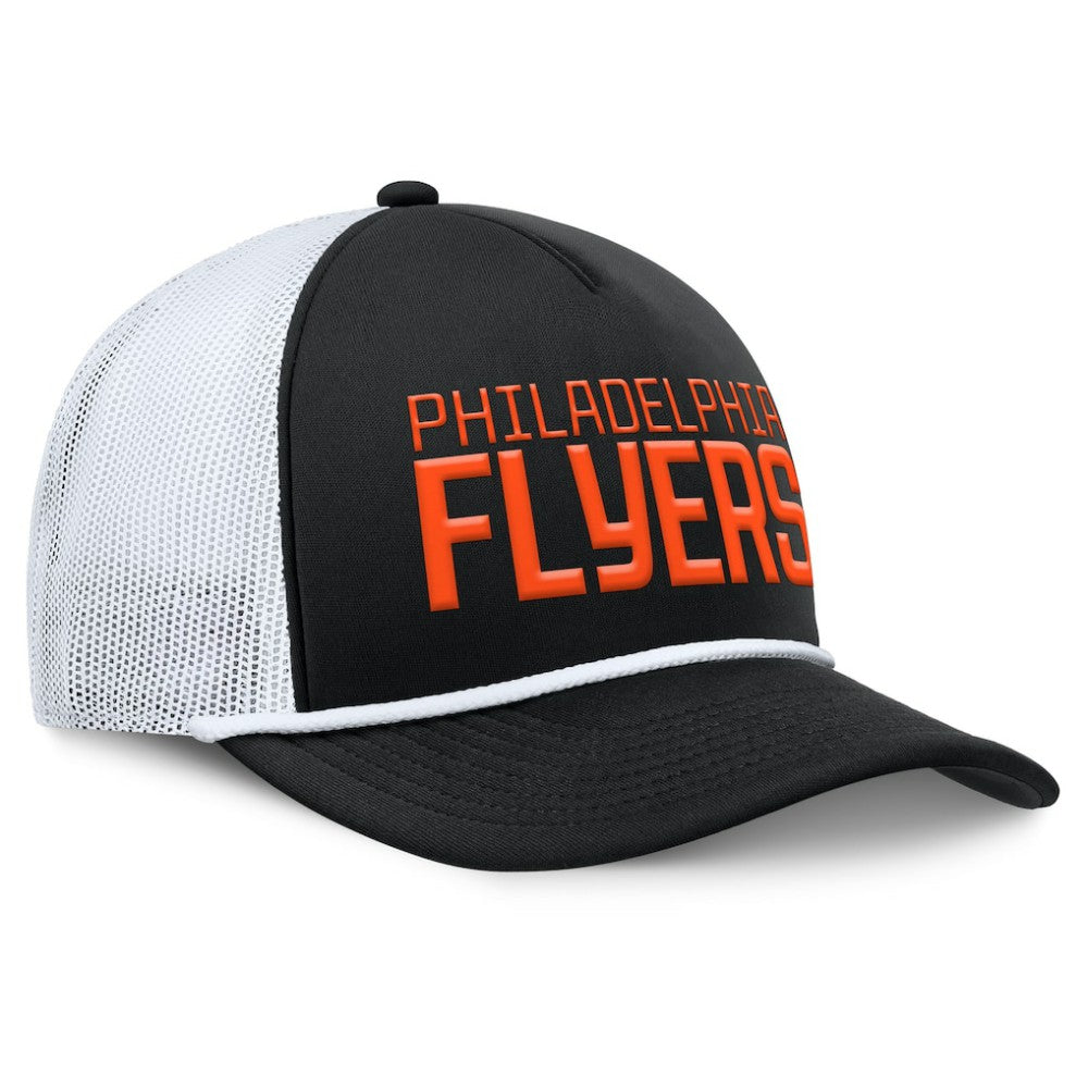 Philadelphia Flyers Fanatics Heritage Dutch A-Frame Trucker Adjustable Hat - Black/White | Fanatics online