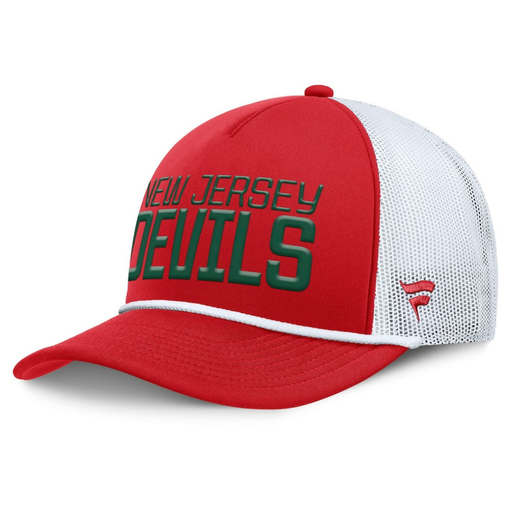 New Jersey Devils Fanatics Heritage Dutch A-Frame Trucker Adjustable Hat - Red/White | Fanatics near me