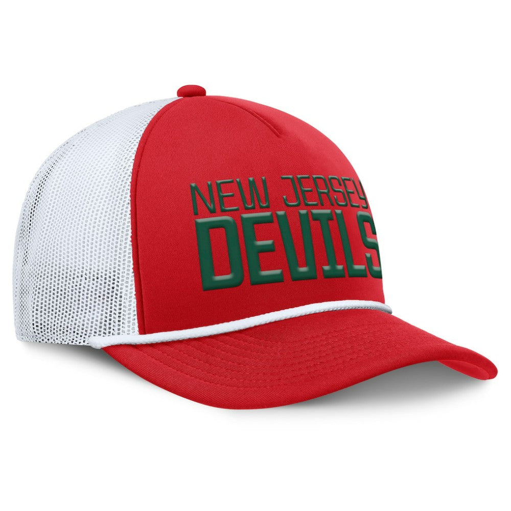 New Jersey Devils Fanatics Heritage Dutch A-Frame Trucker Adjustable Hat - Red/White | Fanatics near me