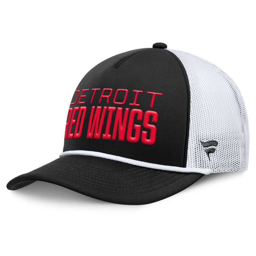 Detroit Red Wings Fanatics Heritage Dutch A-Frame Trucker Adjustable Hat - Black/White | Fanatics near me