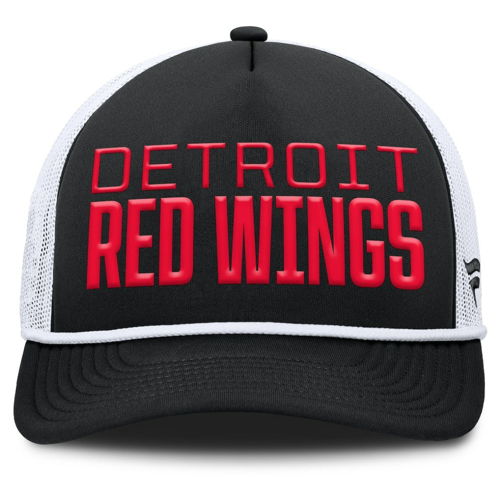 Detroit Red Wings Fanatics Heritage Dutch A-Frame Trucker Adjustable Hat - Black/White | Fanatics near me