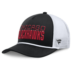 Chicago Blackhawks Fanatics Heritage Dutch A-Frame Trucker Adjustable Hat - Black/White | Fanatics on sale