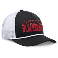 Chicago Blackhawks Fanatics Heritage Dutch A-Frame Trucker Adjustable Hat - Black/White | Fanatics on sale