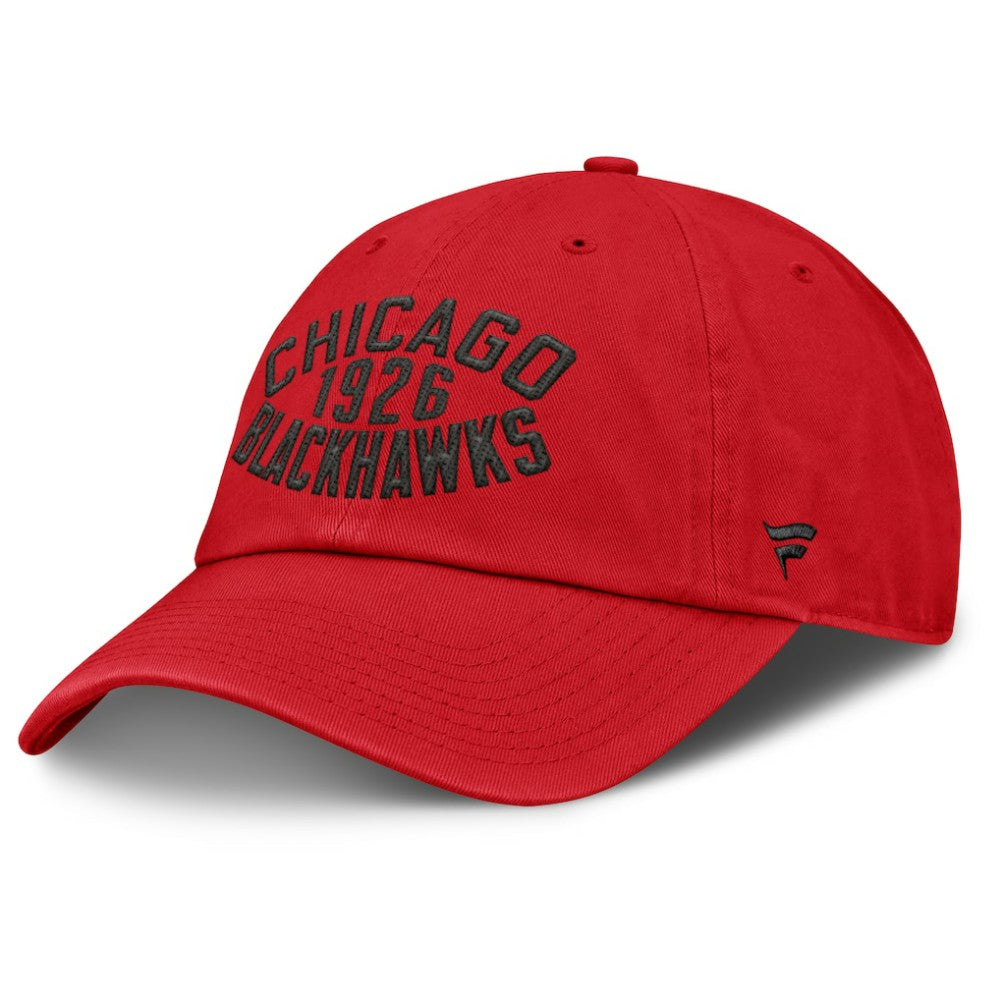 Chicago Blackhawks Fanatics Fundamentals Archer Adjustable Hat - Red | Fanatics online