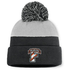 Philadelphia Flyers Fanatics Authentic Pro Home Ice Cuffed Knit Hat with Pom - Black/Gray | Fanatics near me