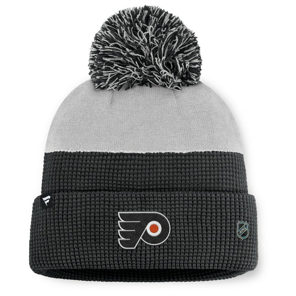 Philadelphia Flyers Fanatics Authentic Pro Home Ice Cuffed Knit Hat with Pom - Black/Gray | Fanatics near me