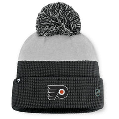 Philadelphia Flyers Fanatics Authentic Pro Home Ice Cuffed Knit Hat with Pom - Black/Gray | Fanatics near me