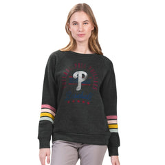 Philadelphia Phillies G-III 4Her by Carl Banks Women's Allana Stripe Pullover Sweatshirt Online