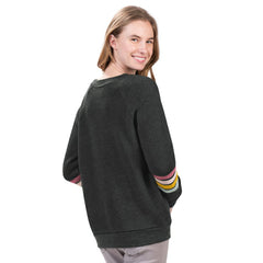 New York Yankees G-III 4Her by Carl Banks Women's Allana Stripe Pullover Sweatshirt Outlet
