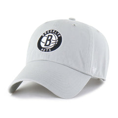 47 brand Brooklyn Nets '47 Core Logo Clean Up Adjustable Hat Gray