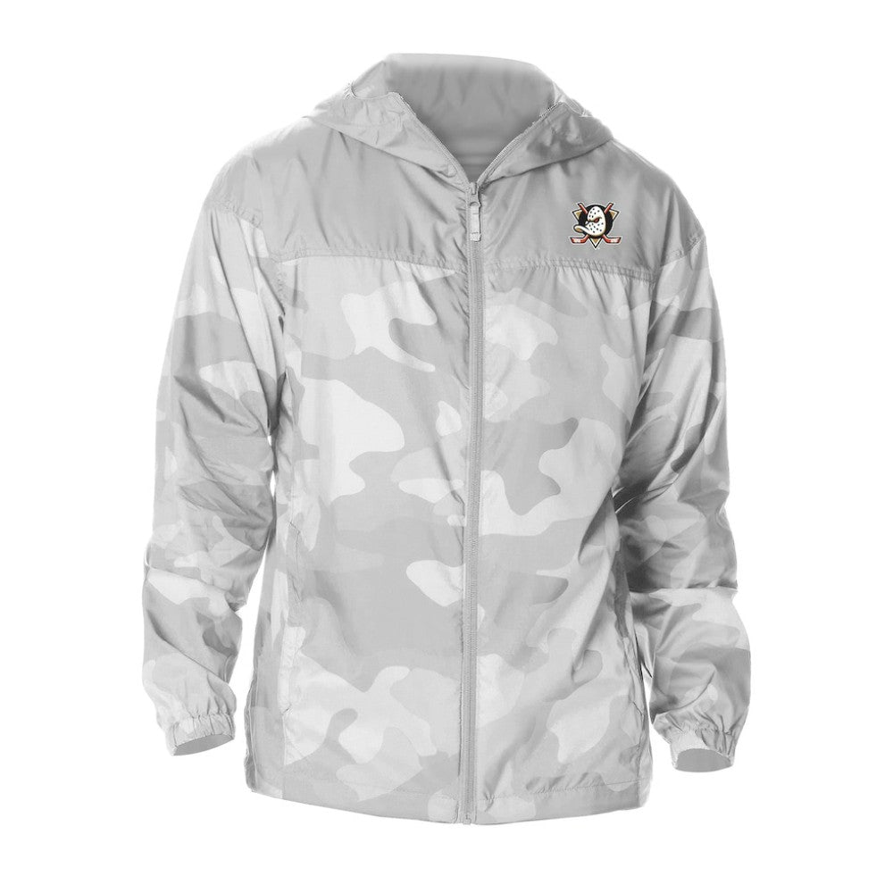 Anaheim Ducks Columbia Camo Flash Challenger Omni-Shade Full-Zip Hoodie Windbreaker - Gray | NHL online