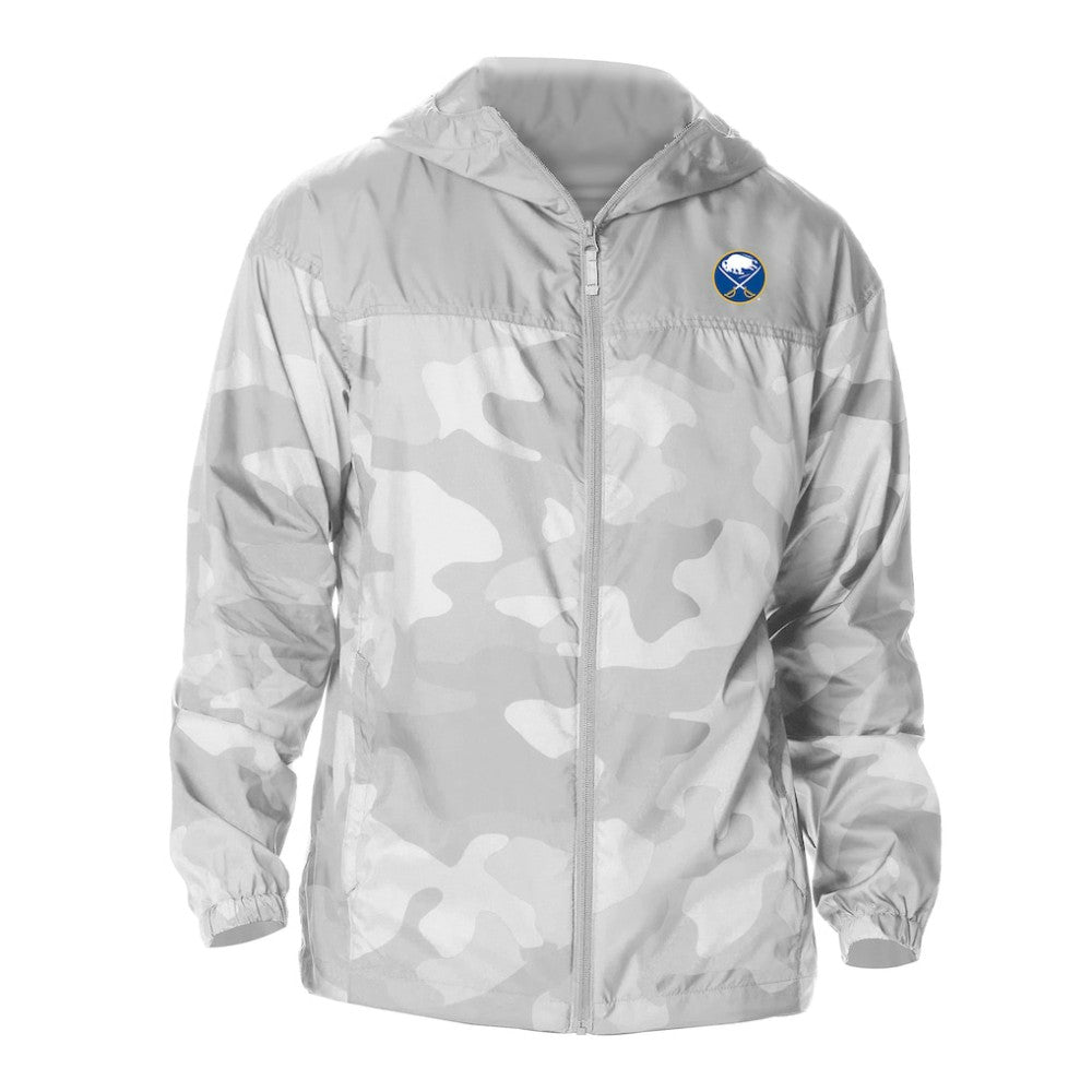 Buffalo Sabres Columbia Camo Flash Challenger Omni-Shade Full-Zip Hoodie Windbreaker - Gray | NHL Clearance