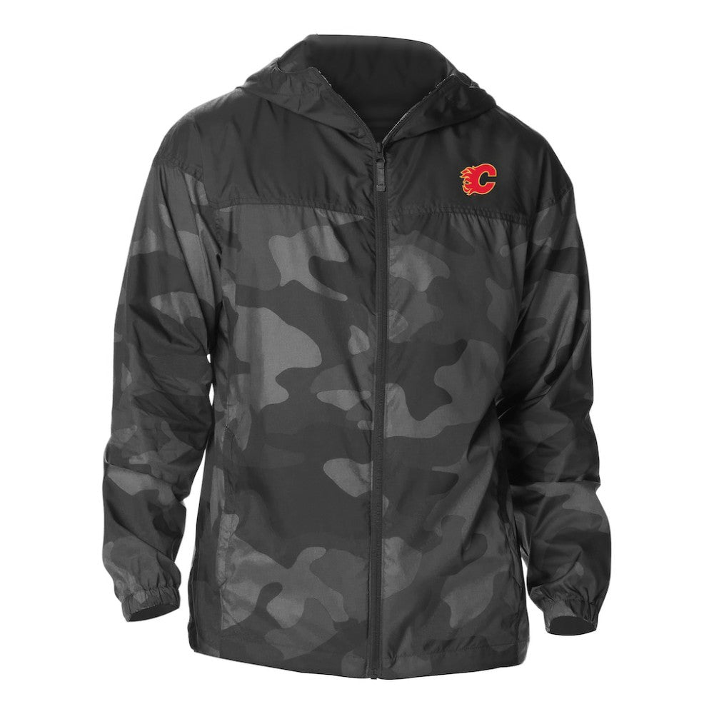 Calgary Flames Columbia Camo Flash Challenger Omni-Shade Full-Zip Hoodie Windbreaker - Black | NHL online