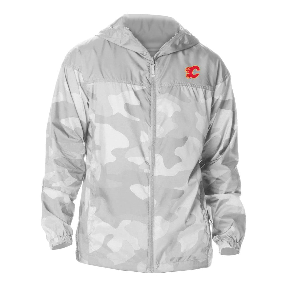 Calgary Flames Columbia Camo Flash Challenger Omni-Shade Full-Zip Hoodie Windbreaker - Gray | NHL discount