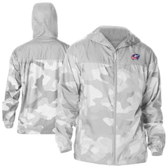 Columbus Blue Jackets Columbia Camo Flash Challenger Omni-Shade Full-Zip Hoodie Windbreaker - Gray | NHL discount