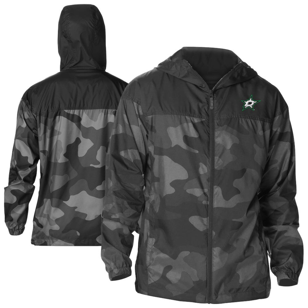 Dallas Stars Columbia Camo Flash Challenger Omni-Shade Full-Zip Hoodie Windbreaker - Black | NHL online