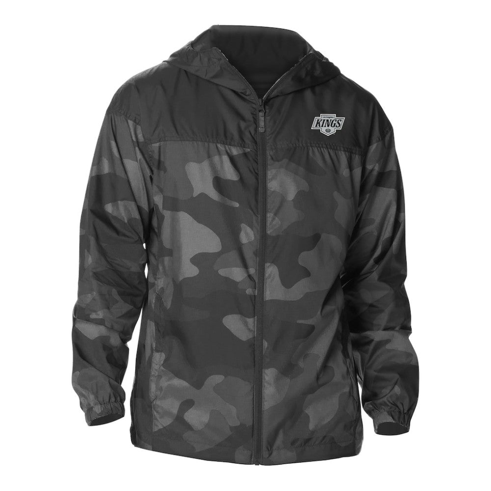 Los Angeles Kings Columbia Camo Flash Challenger Omni-Shade Full-Zip Hoodie Windbreaker - Black | NHL on sale