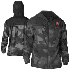 Ottawa Senators Columbia Camo Flash Challenger Omni-Shade Full-Zip Hoodie Windbreaker - Black | NHL sale