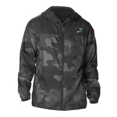 San Jose Sharks Columbia Camo Flash Challenger Omni-Shade Full-Zip Hoodie Windbreaker - Black | NHL online