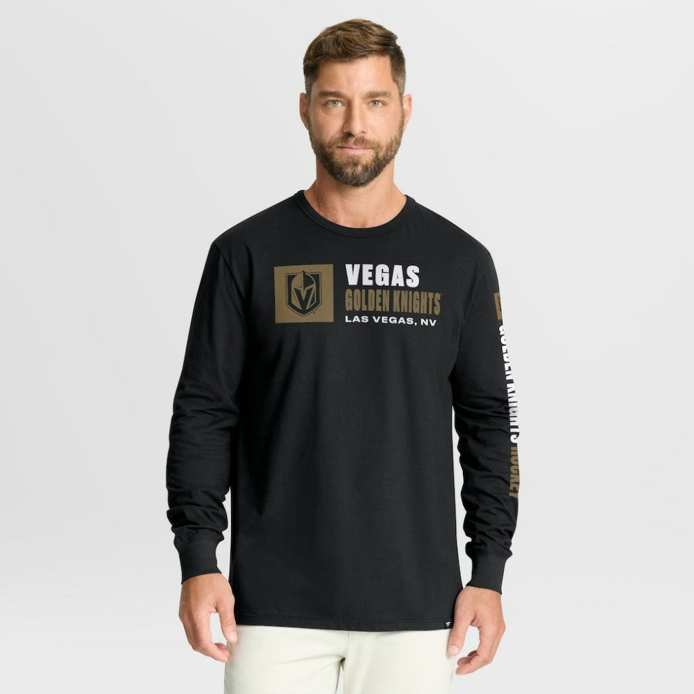 Vegas Golden Knights Fanatics Goal Crease Legacy Long Sleeve T-Shirt - Black | Fanatics Lifestyle