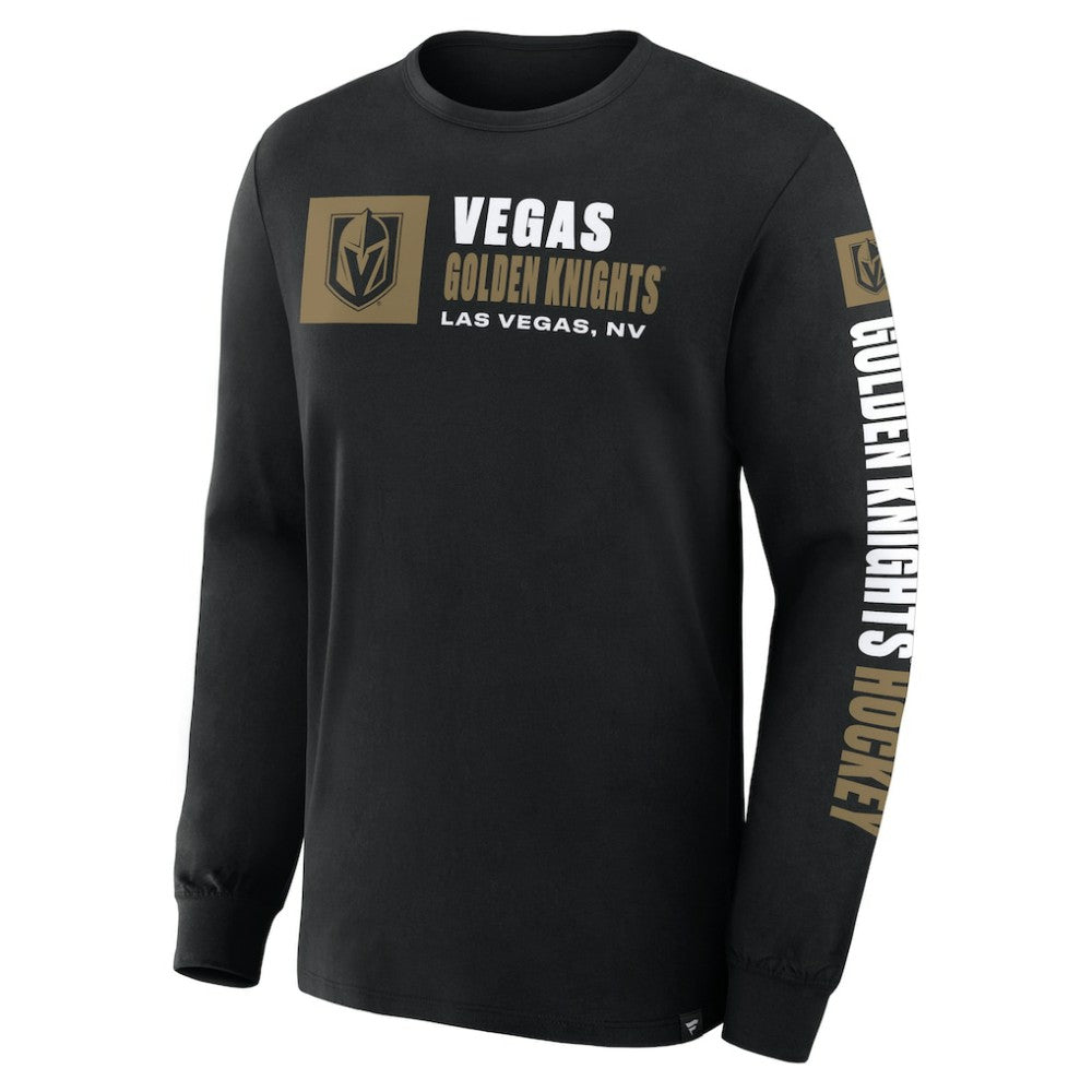 Vegas Golden Knights Fanatics Goal Crease Legacy Long Sleeve T-Shirt - Black | Fanatics Lifestyle