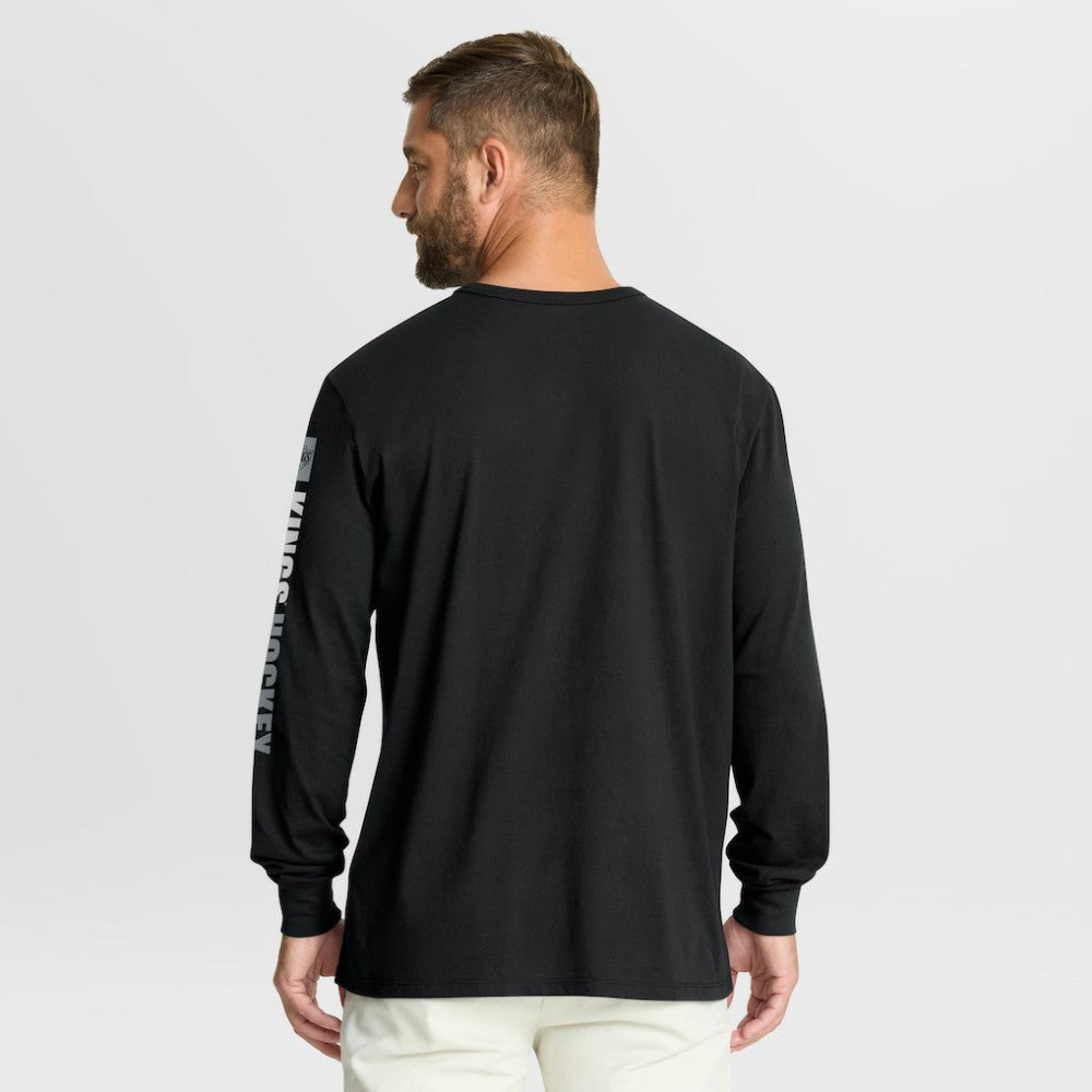 Los Angeles Kings Fanatics Goal Crease Legacy Long Sleeve T-Shirt - Black | Fanatics Lifestyle