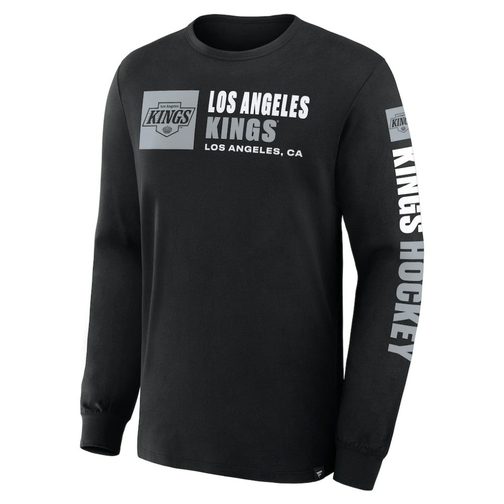 Los Angeles Kings Fanatics Goal Crease Legacy Long Sleeve T-Shirt - Black | Fanatics Lifestyle