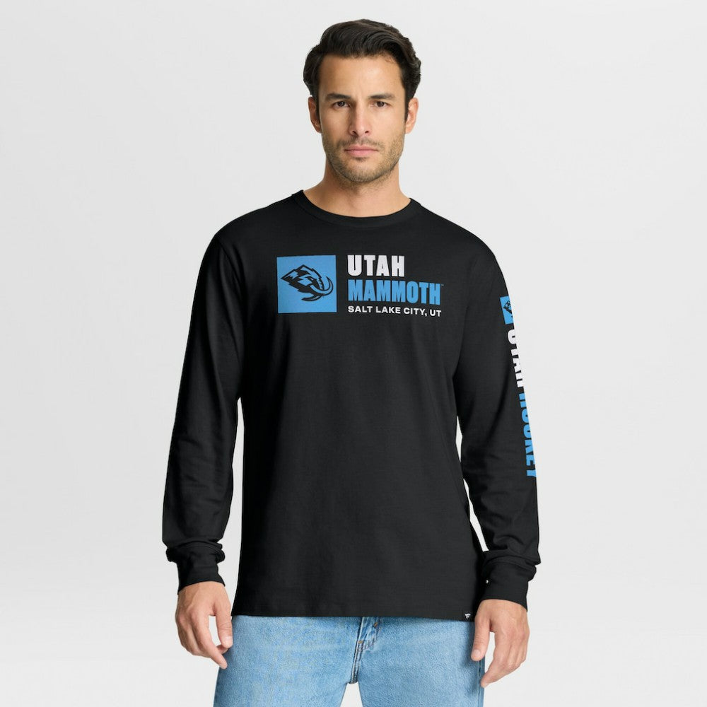 Utah Mammoth Fanatics Goal Crease Legacy Long Sleeve T-Shirt - Black | Fanatics discount