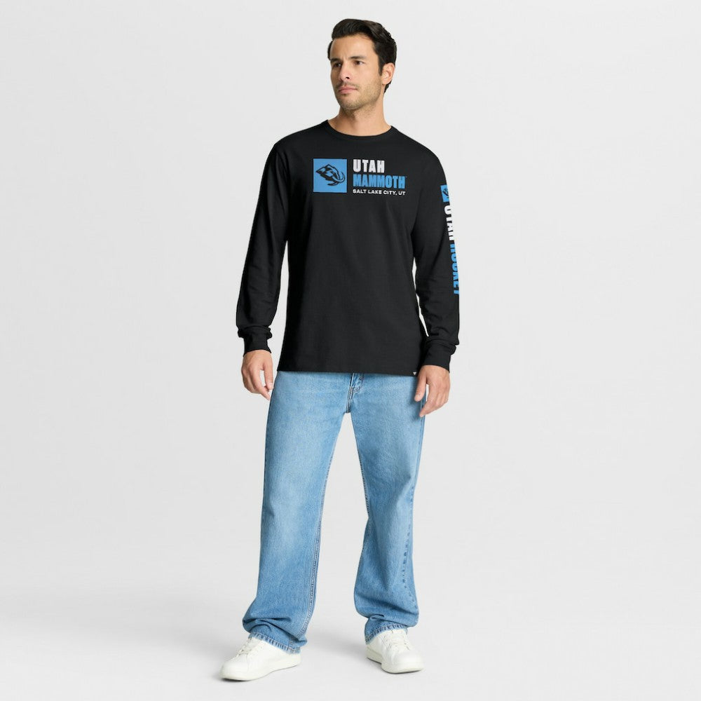 Utah Mammoth Fanatics Goal Crease Legacy Long Sleeve T-Shirt - Black | Fanatics discount