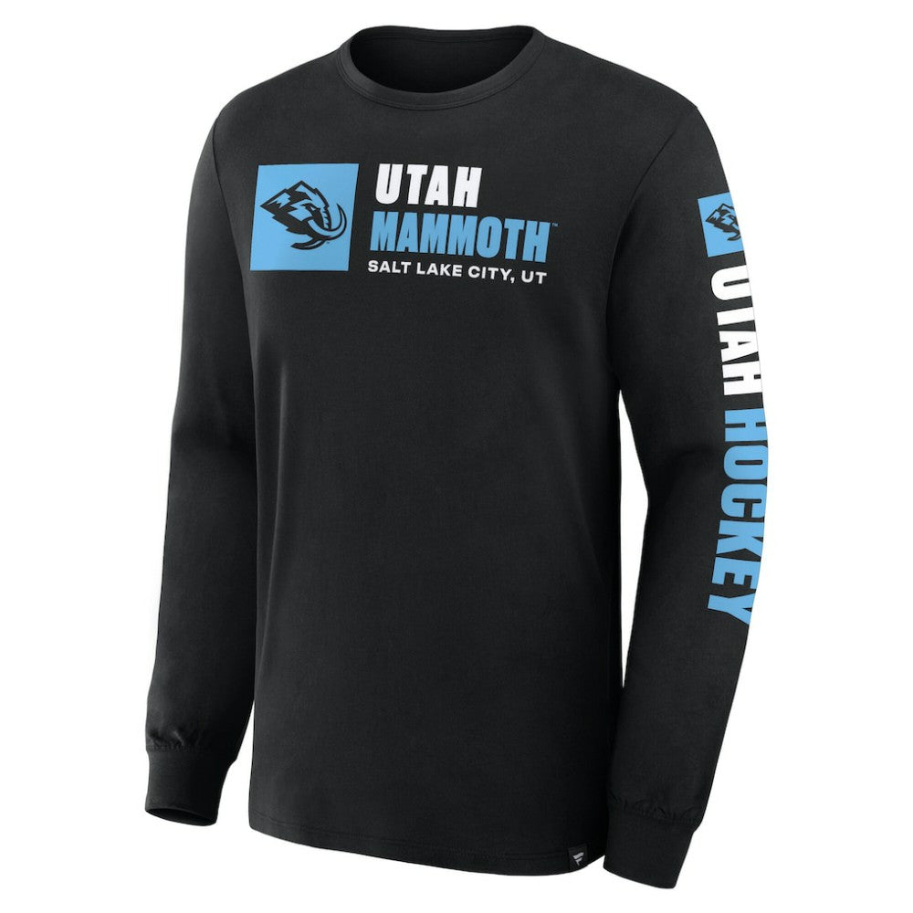 Utah Mammoth Fanatics Goal Crease Legacy Long Sleeve T-Shirt - Black | Fanatics discount