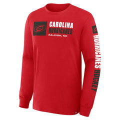 Carolina Hurricanes Fanatics Goal Crease Legacy Long Sleeve T-Shirt - Red | Fanatics Lifestyle