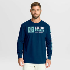 Seattle Kraken Fanatics Goal Crease Legacy Long Sleeve T-Shirt - Navy | Fanatics online