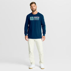 Seattle Kraken Fanatics Goal Crease Legacy Long Sleeve T-Shirt - Navy | Fanatics online