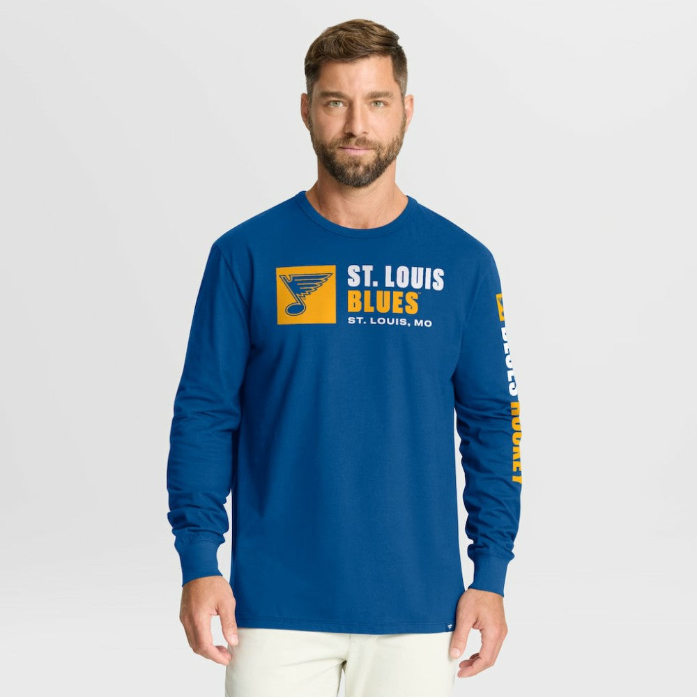St. Louis Blues Fanatics Goal Crease Legacy Long Sleeve T-Shirt - Blue | Fanatics discount