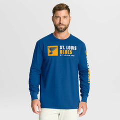 St. Louis Blues Fanatics Goal Crease Legacy Long Sleeve T-Shirt - Blue | Fanatics discount
